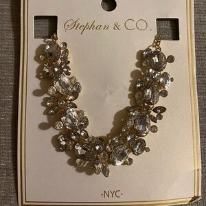 Stephan & Co. Crystal Cluster Statement Necklace